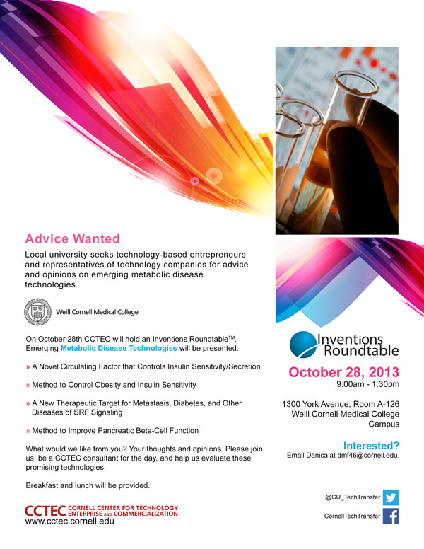 Flyer for an Innovations Roundtable event